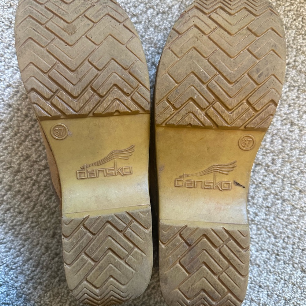 Dansko Tan Leather Clogs - Picture 3 of 4